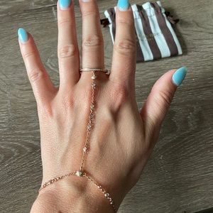 Henri Bendel Rose Gold Hand Chain